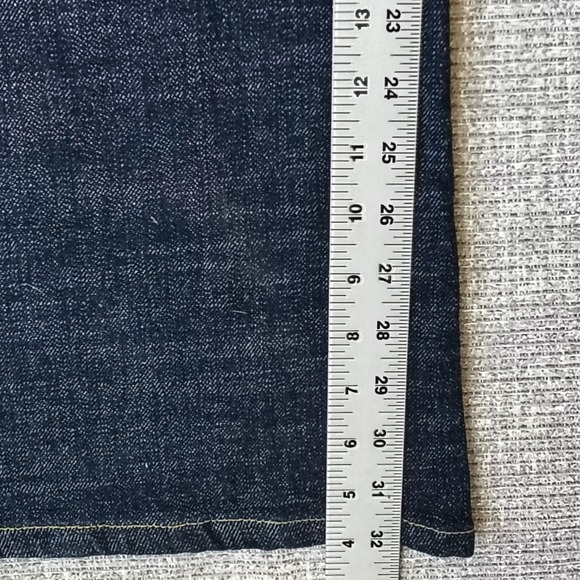 Bisou Bisou Denim Jumpsuit Sz M Y2K Flare Leg Button Front Long Sleeve Dark Blue - Picture 9 of 16